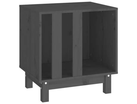 vidaXL Caseta para perros madera maciza de pino gris 50x40x52 cm