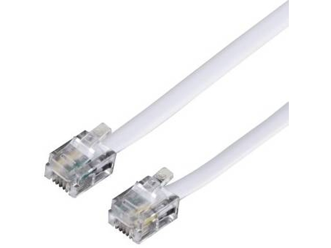 Cable telefónicos HAMA US6p4c Blanco 10 m