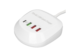 Carregador Usb T3p 4 Portas Pd Qc3.0 Hub Multifuncional 40w Carga Rápida Compacto Veículo Global