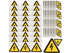24 Pegatinas Triangulares De Advertencia Eléctrica. Precaución.