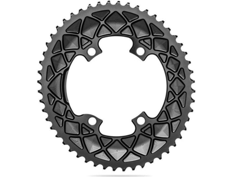 Carrete ABSOLUTE BLACK Oval 2X Asymmetric Shimano 9100/8000 110 Bcd Chainring