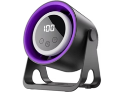 Ventilador Portátil Con Luz Nocturna, Recargable Por Usb, Pantalla Led Y Batería De Larga Duración.