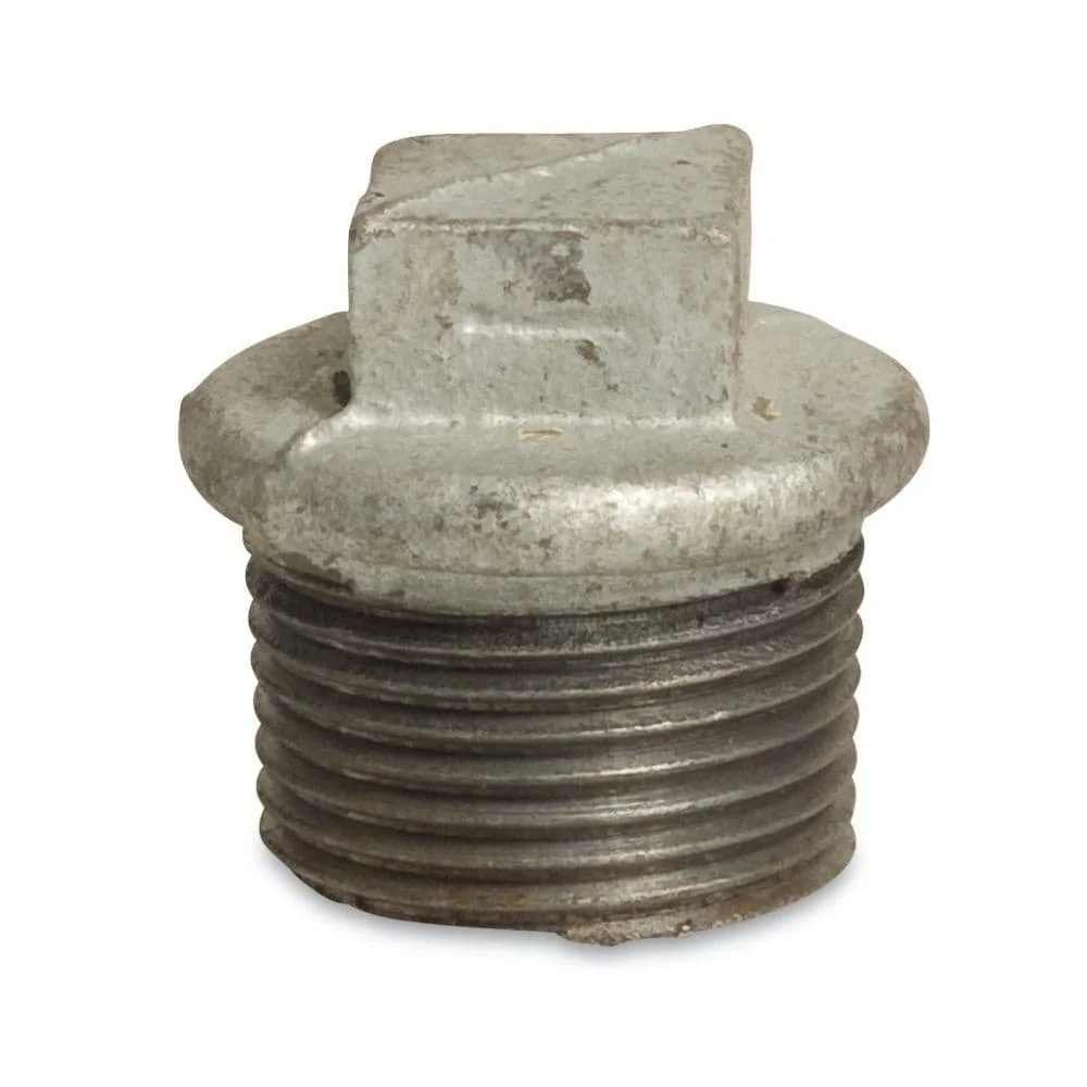 Tapón Roscado De Hierro Maleable Galvanizado 1 1/2 Para Fontanería Y Gas, Seguro Y Duradero