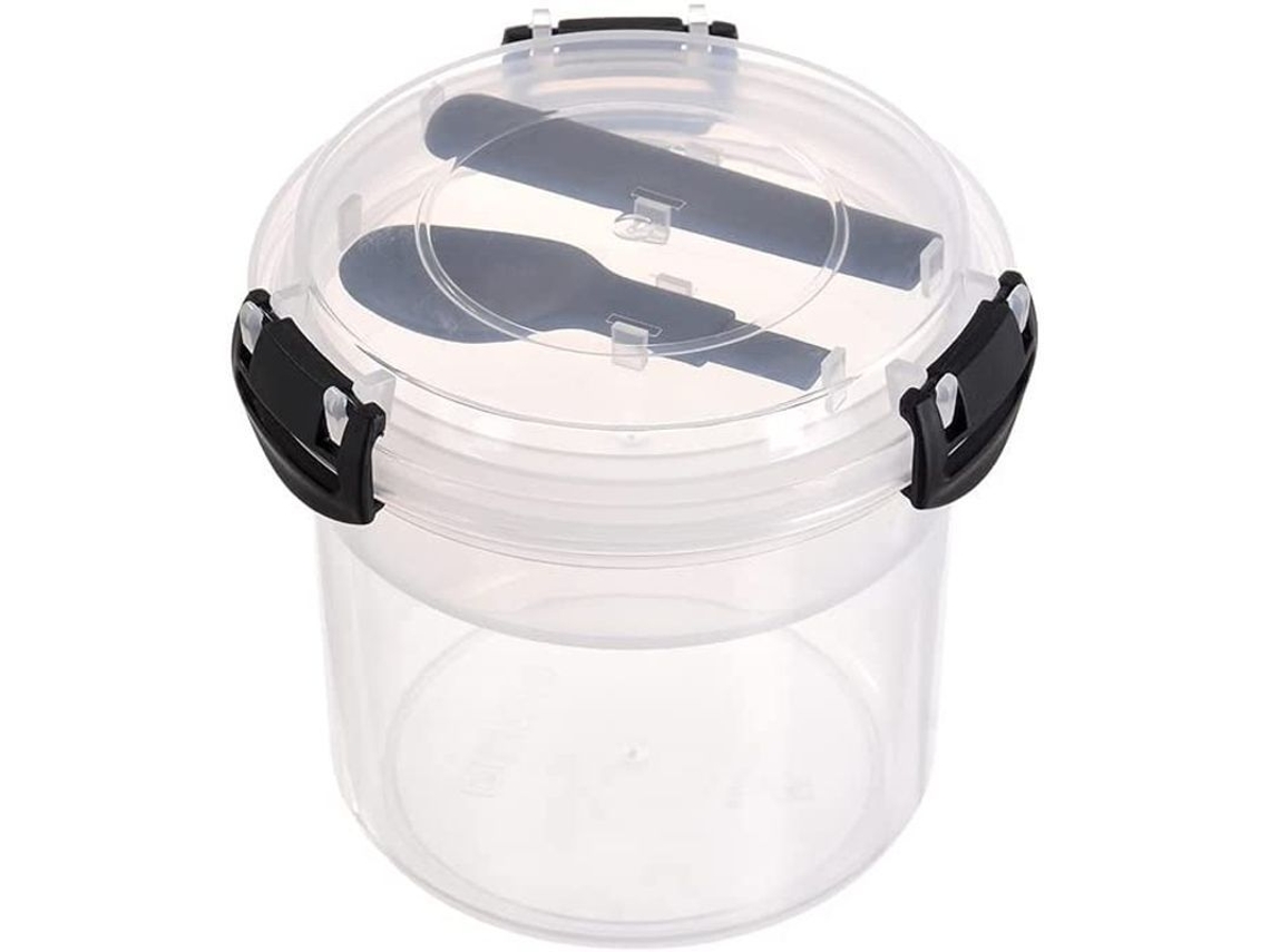 Vaso Reutilizable Para Postres, Vaso Para Parfait Con Tapa Hermética Y Cuchara Para Yogur.