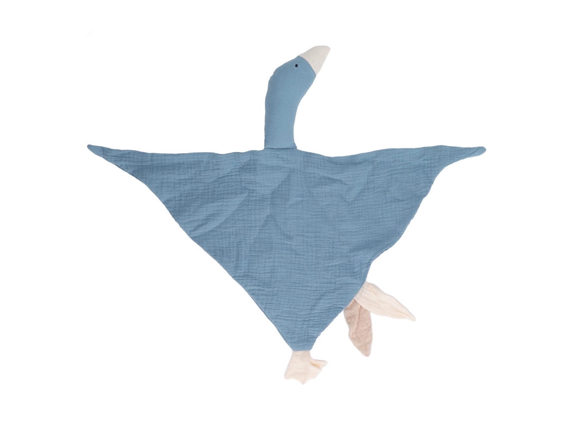 Manta De Seguridad Suave De Algodón Con Forma De Ganso Para Recién Nacidos, Azul Y Negro.