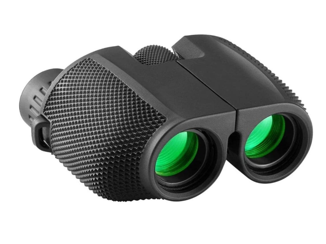 Binoculares plegables de alta potencia 10x25, telescopio impermeable para niños, adultos, observación de aves al aire libre y viajes, color negro USHION