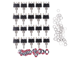 2026dz-20pcs Interruptor Toggle Berm 3 Niveles 6 Pines On/off/on Mini Led Rocker 15a 250vac