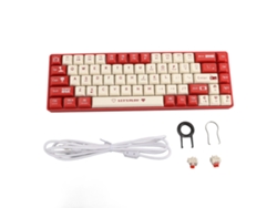 Teclado mecánico para juegos con cable y 68 teclas principales.