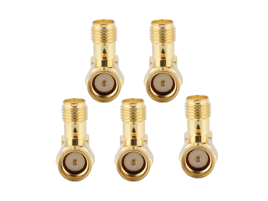 5 Conectores Sma Macho A Hembra En Ángulo Recto De 50 Ohmios Para Antena Dab