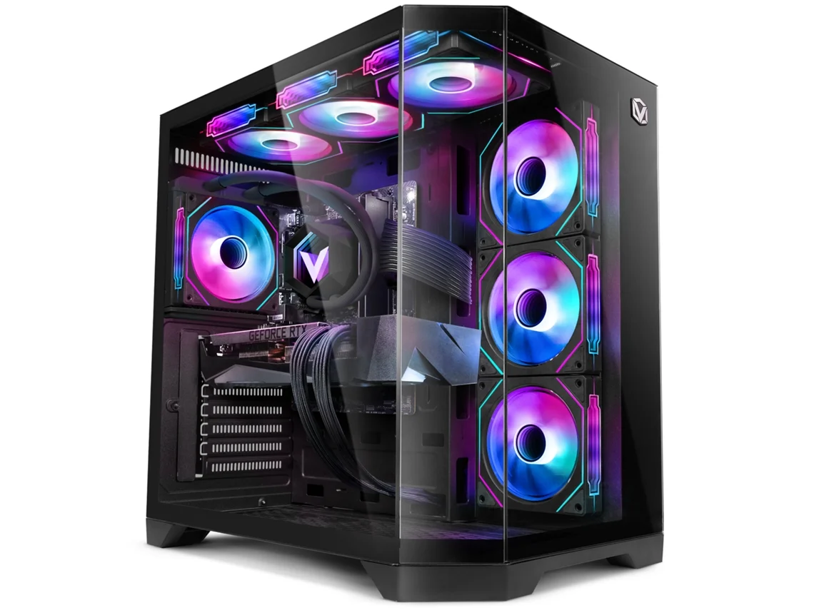 PC para juegos Vibox Ix-54 • Ryzen 7 98x3d 5. GHz • RTX 59 de 32 GB • 32 GB de RAM • NVMe de 2 TB • Windows 11 • Wifi