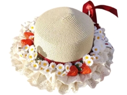 Sombrero de paja con cintas SFUSHOS