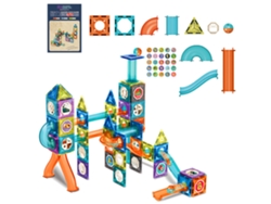Ats-bloques Magnéticos Para Niños Con Pista De Bolas Juguete Educatsivo Regalo De Cumpleaños 132pcs
