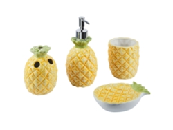 Conjunto de accesorios de baño BELIANI Maicao de Dolomita Amarillo 10x10x20