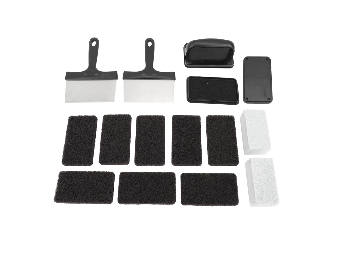 Kit De Limpieza De 15 Piezas Para Parrillas Y Sartenes Con Raspador Multifuncional Anti-quemaduras.