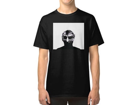 Camiseta ROCKINSTONE Doom Madvillain All Caps Hip Hop Algodón para Hombre (XL)