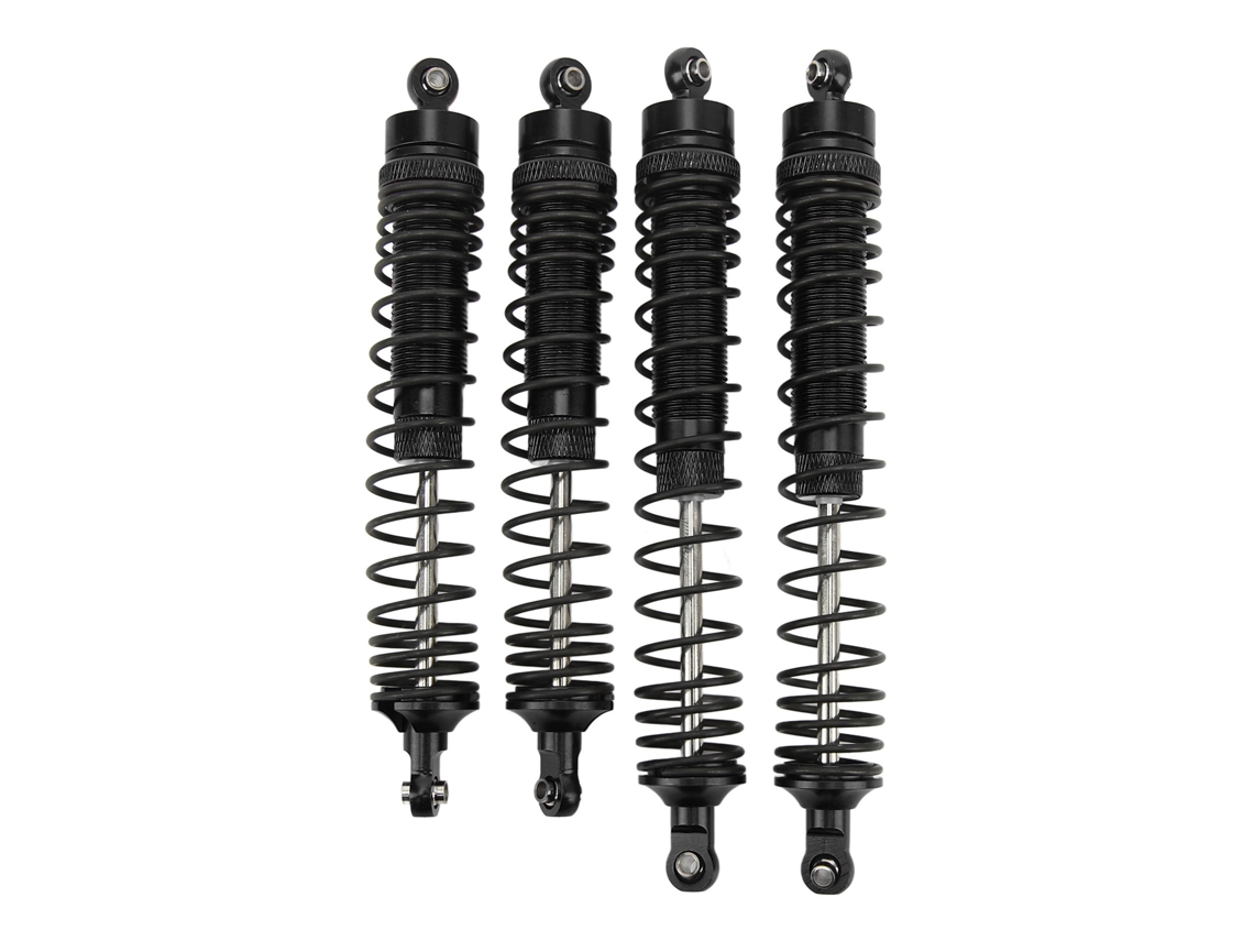 Amortiguadores Delanteros Y Traseros Ajustables De Aluminio Con Muelle Para Coche Rc A Escala 1/10 Axis Rbx10 Ryft 4wd Negro