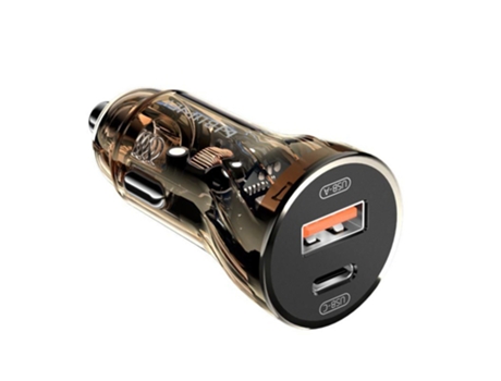 BUWEI Adaptador de carga para automóvil QC4.0 PD30W Dispositivo de carga rápida de doble puerto Cargadores de teléfono 12-24 V para automóvil Camió...