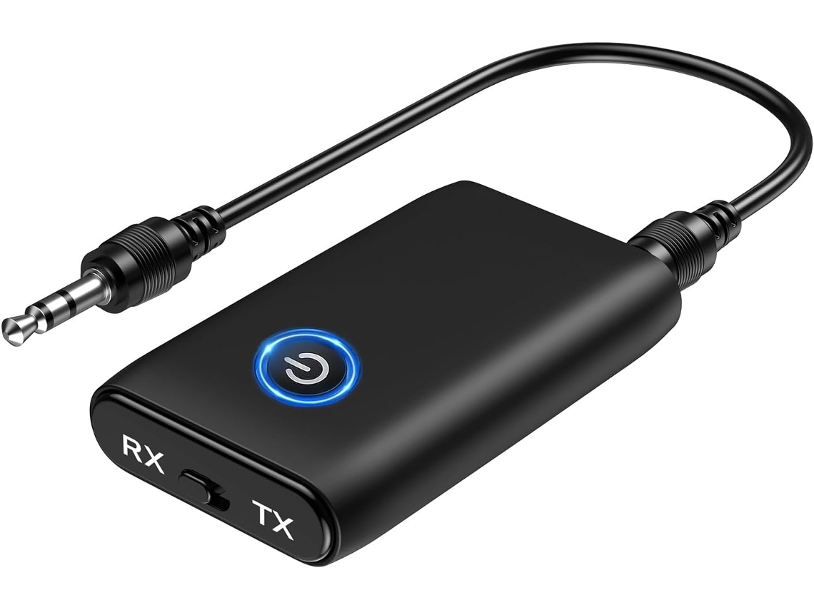 Adaptador transmisor/receptor Bluetooth 5.0 2 en 1 con cable de 3,5 mm para auriculares, reproductor MP3, PC, TV, radio, coche y tableta ZYBLSSBB