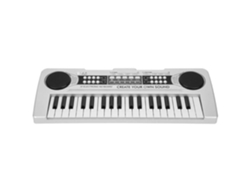 Teclado musical Teclado electrónico 37 teclas de piano Juguetes para niños Instrumento musical con micrófono (Plata)