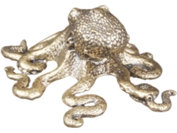 Figura Pulpo Latón Dorado Adorno Decorativo Único Delicado Duradero Efecto Interiores Hogar Oficina