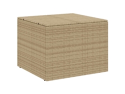 Maison Exclusive - Caja De Almacenaje De Jardín Ratán Sintético Beige Mezcla 291l