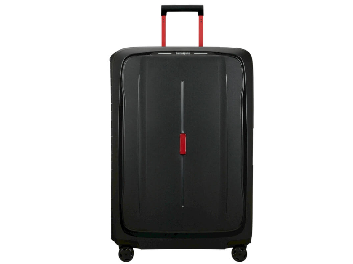 Maleta gigante Samsonite Essens de 4 piezas, 81 cm, negra/roja