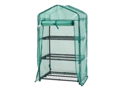 Invernadero de lámina Chaam con puerta acero y cubierta 125x69x49cm - Verde [EN.CASA]