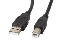 Cable LANBERG Impresora Usb Macho a Usb Macho Negro 0.5 M