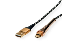 Cable ROLINE GOLD (USB-A y USB-C - 1m - Negro)