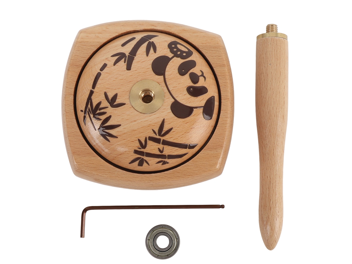 Soporte De Madera Extraíble Para Hilo Con Diseño De Panda Para Tejer, Hacer Ganchillo Y Manualidades.