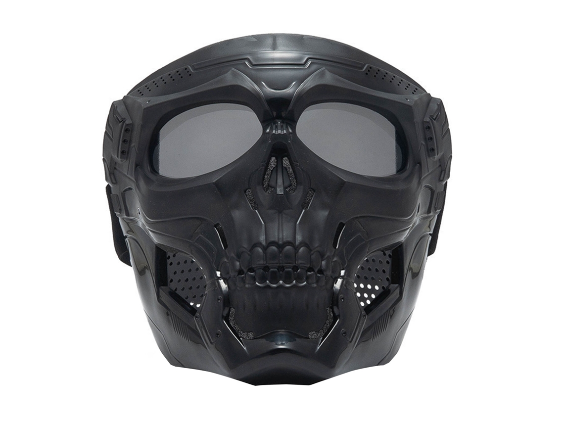 Gafas De Moto Con Máscara De Calavera Y Correa Ajustable Para Ciclismo Todoterreno, Lentes Grises/negras.