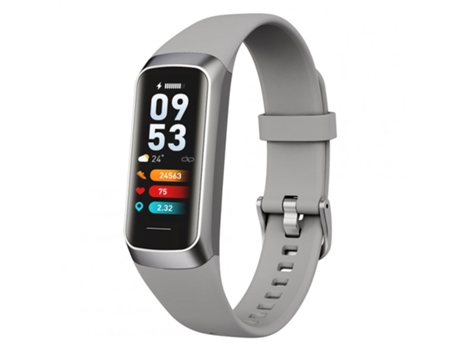 Smartwatch C60 1 1 Pulgadas Amoled Hd Pantalla Temperatura Corporal Monitor de Ritmo Cardíaco Deportes Fitness Gris Plata