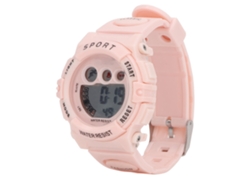 Reloj Deportivo Digital Led Rosa Para Niños, Resistente Al Agua