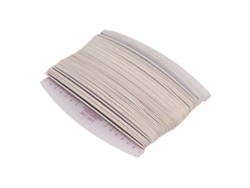 50 limas de uñas de grano 240/240 para quitar esmalte y gel, con forma de media luna para uso doméstico y profesional.