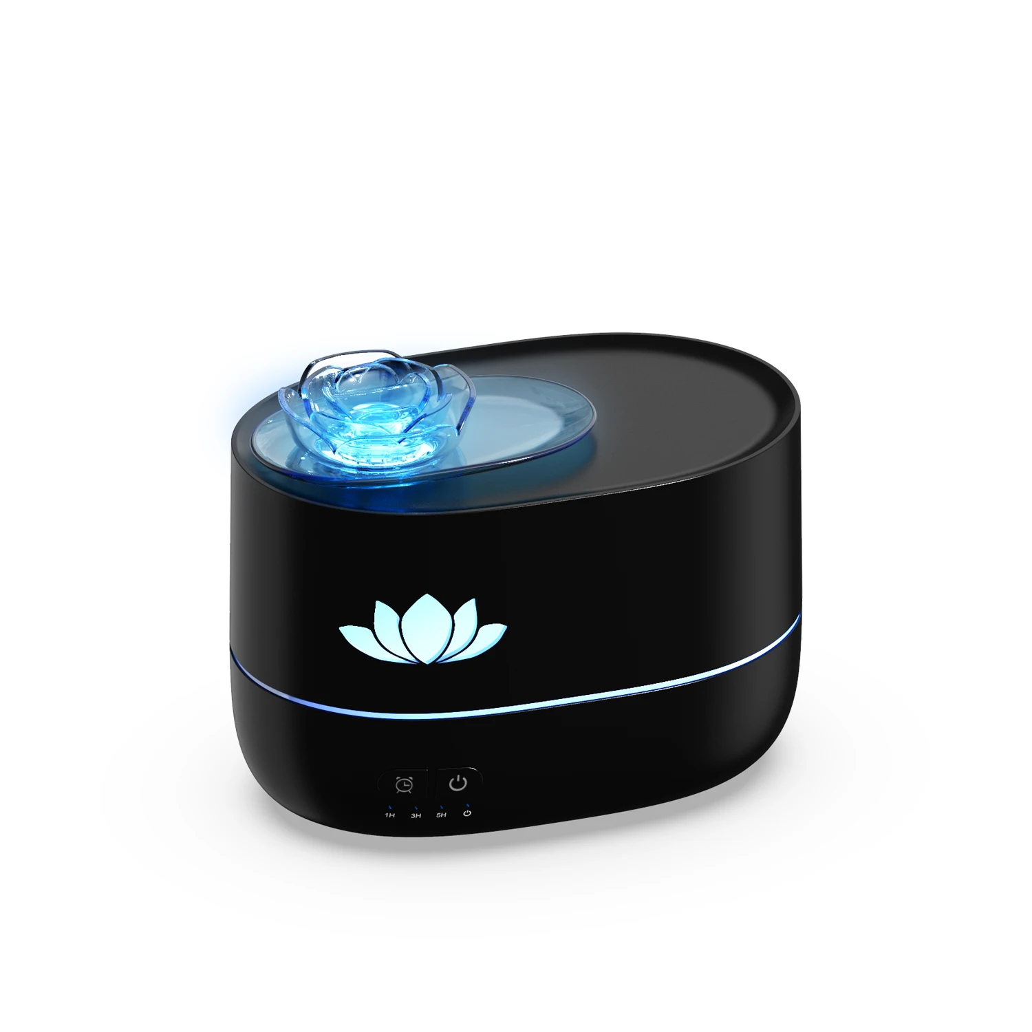 Humidificador de aire (negro, USB) con USB, difusor de aroma con LED, 350 ml
