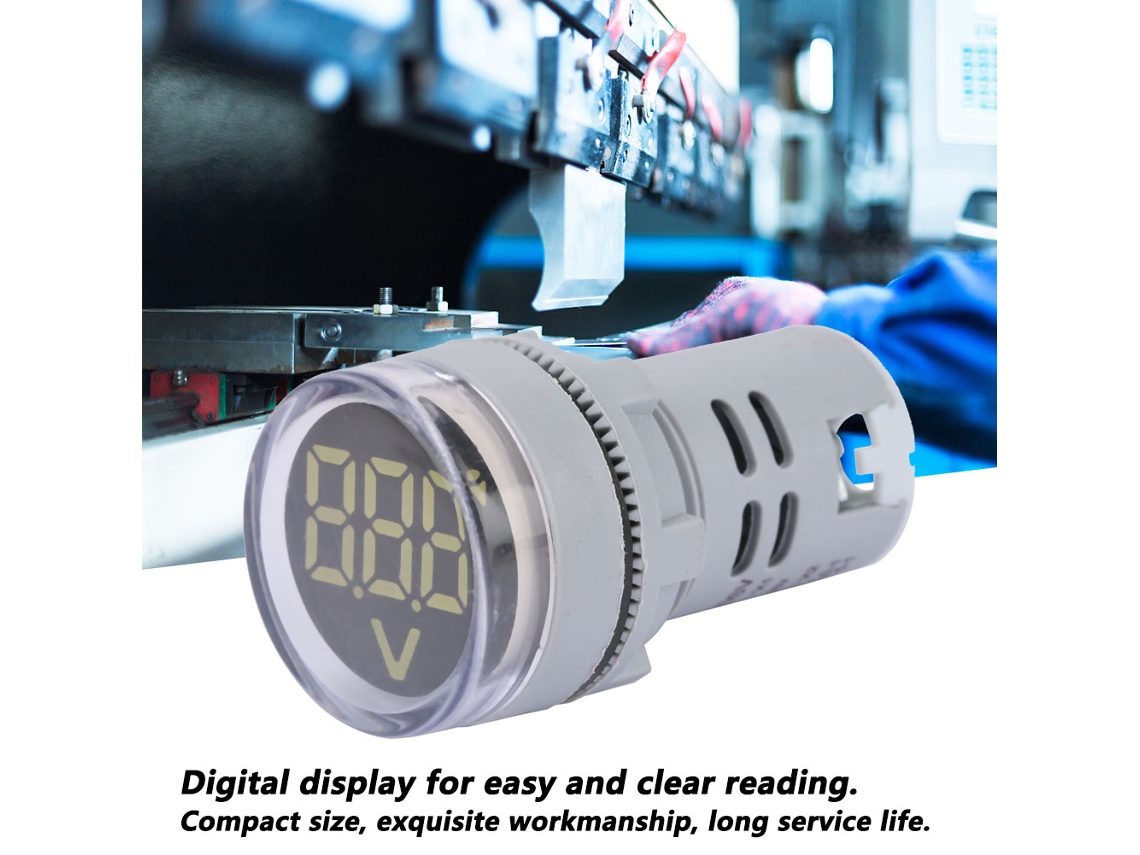 Voltímetro digital de CC con LED e indicador