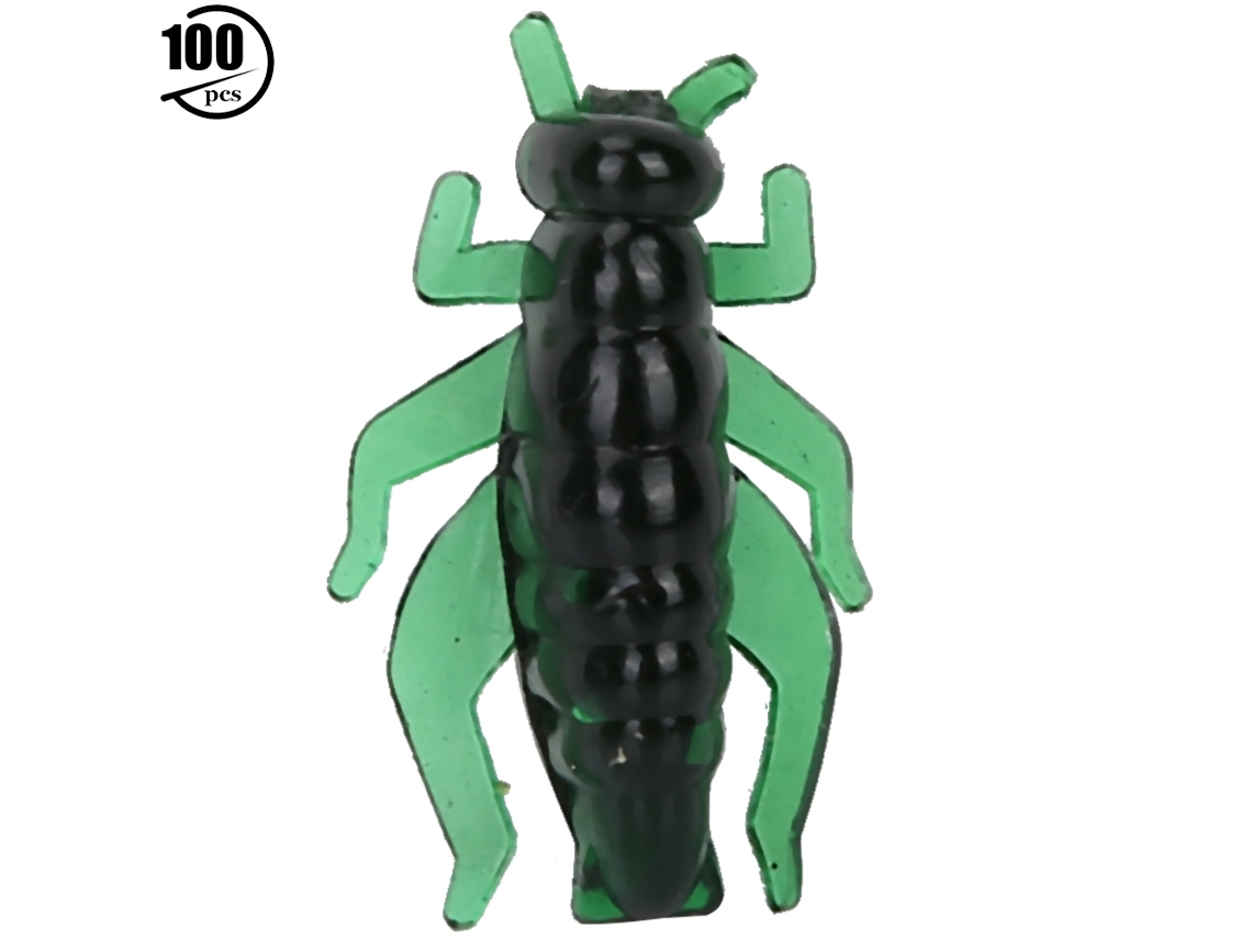 Paquete De 5 Señuelos Blandos Con Forma De Grillo De 2,3 Cm, Señuelos De Pesca Simulados Para La Pesca Con Mosca De Carpas (verde Oscuro)