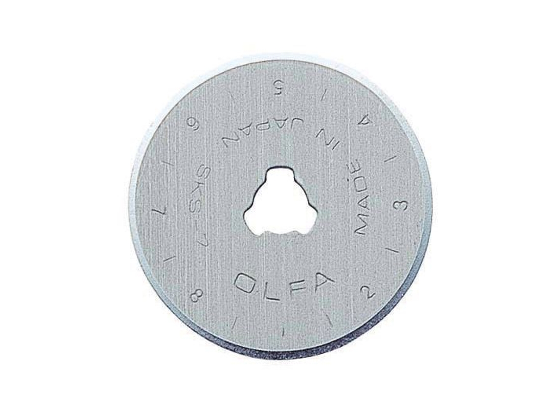 Olfa-RB28-10-Pack de 10 cuchillas circulares 28x0,3 mm plateadas