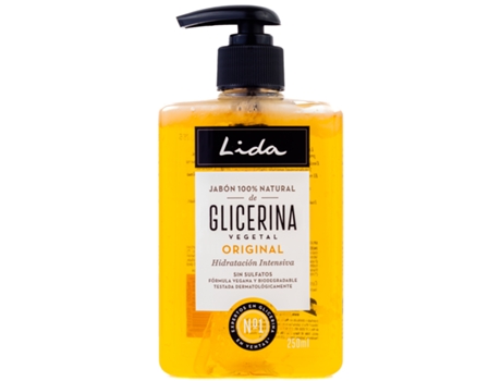 Jabón 100% Natural de Manos Glicerina 250Ml LIDA