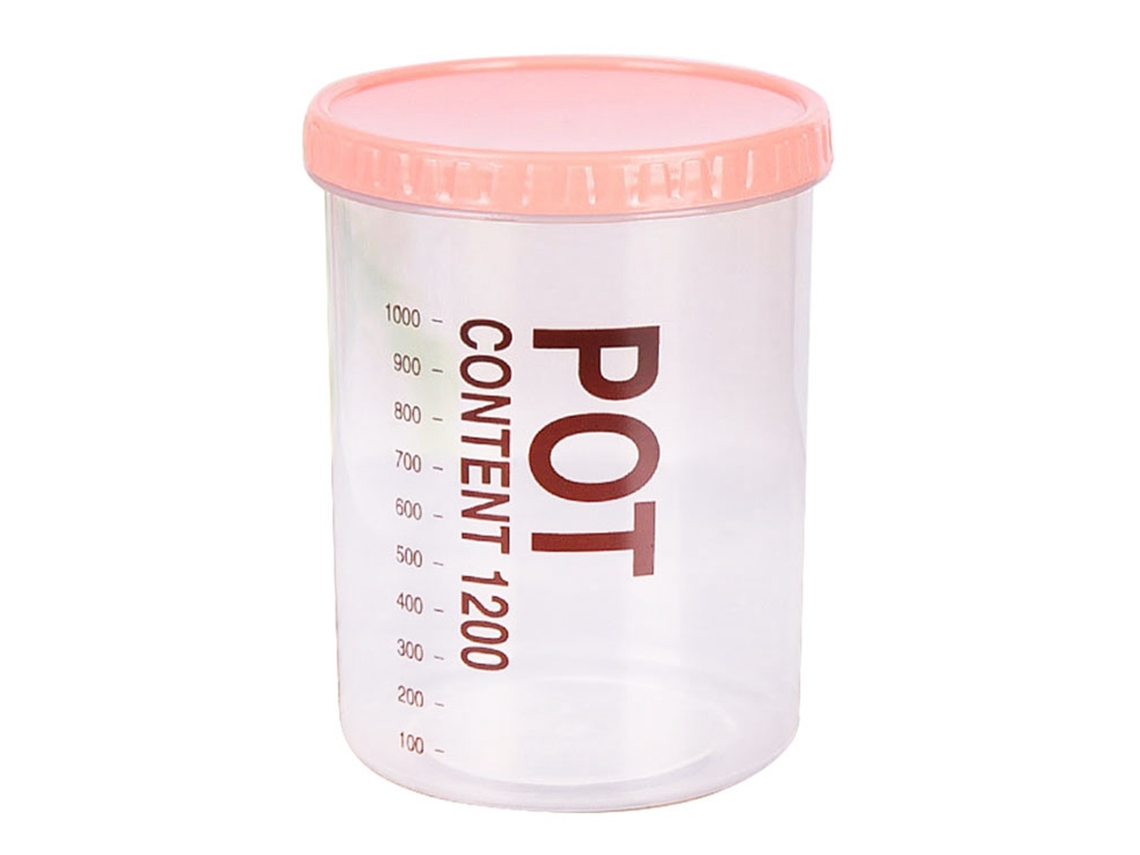 Recipiente Multifuncional De Plástico Transparente Hermético Para Almacenar Alimentos Con Tapa, 1000 Ml.
