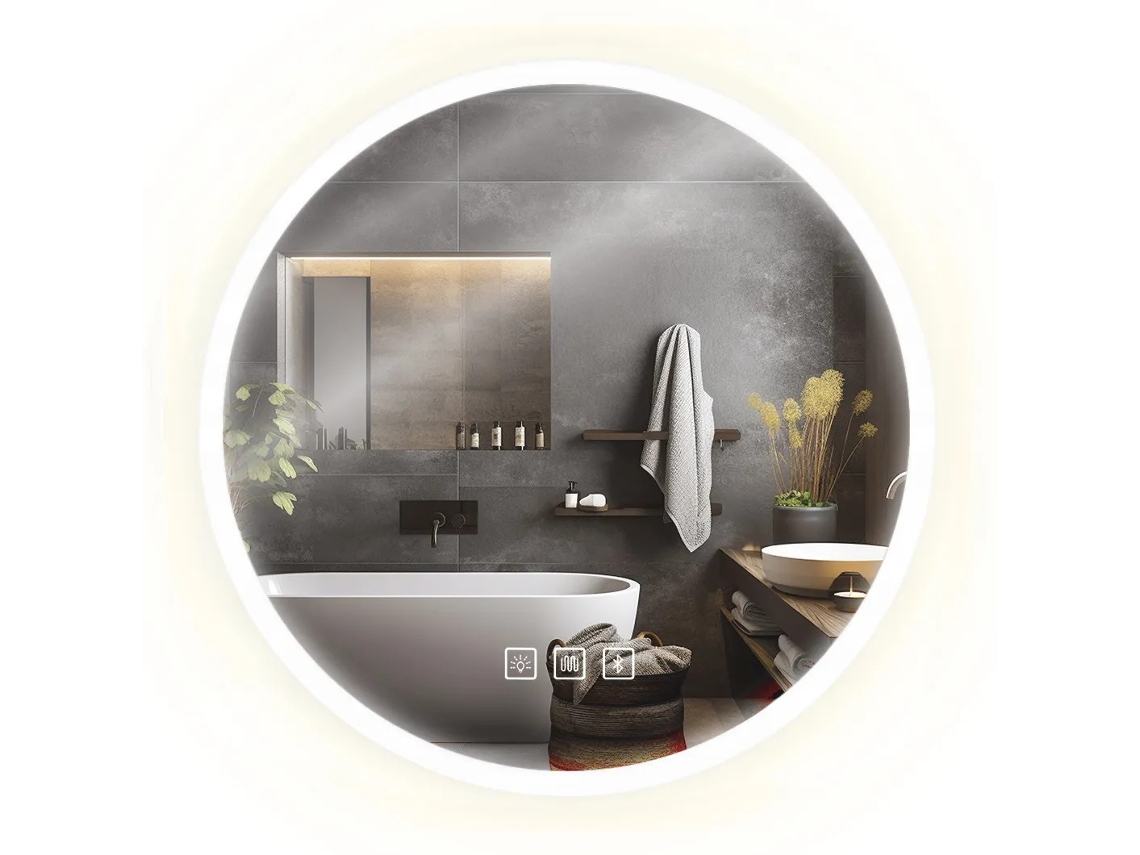 Espejo Rea Led Bluetooth Ffj Chrome 80cm