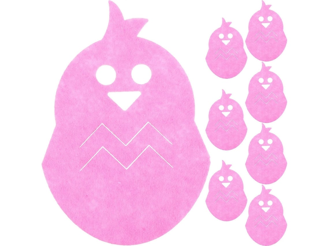 8 Fundas Para Cubiertos Decorativas En Forma De Pollo Para Pascua Para Fiesta Y Decoración De Mesa 16x11cm Rosa