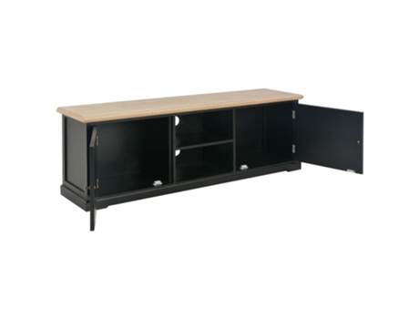 Maison Exclusive - Mueble para el televisor de madera negro 120x30x40 cm