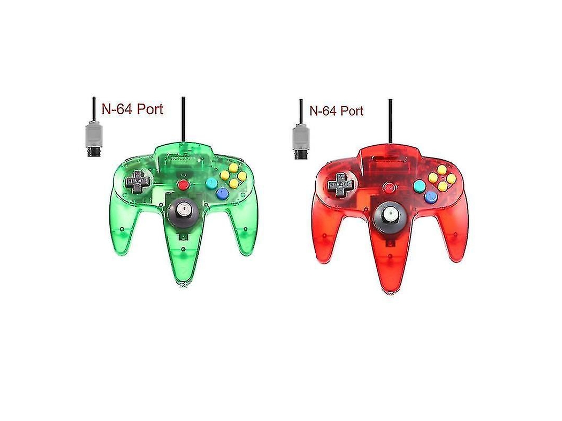 Paquete De 2 Mandos Clásicos Con Cable Para N64, Juegos Retro De 64 Bits, Joystick De Repuesto