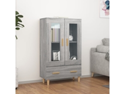Aparador Alto De Madera Contrachapada Gris Sonoma 70x31x115 Cm