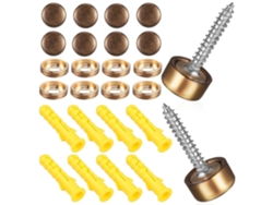 Juego 16 Tornillos Espejo Decorativos Cobre Tapas,