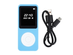 Reproductor De Música Mp3 Con Bluetooth 5.0, Pantalla Lcd De 1,77 Pulgadas, Altavoz Hd, Portátil, Tarjeta De Memoria De 16 Gb, Azul.