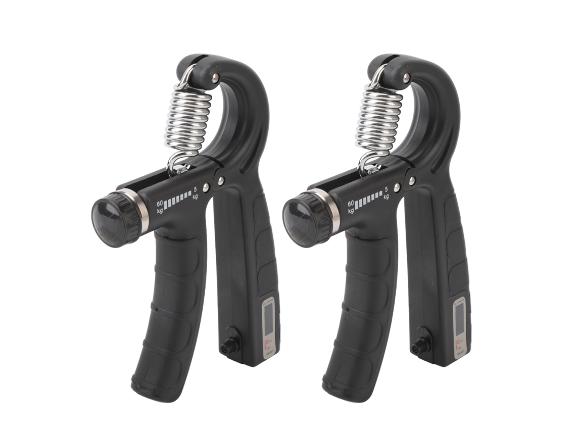 2 Piezas Entrenador De Fuerza De Agarre Ajustable Con Contador Resistencia 5-60kg Material Duradero