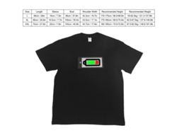 2026horizon-camiseta Led Con App Programable Y Pantalla Personalizable, Batería 1500mah Xxl