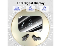 Auriculares Inalámbricos Bluetooth 5.3 con Estuche de Carga Auriculares con Pantalla LED Micrófono Incorporado Hasta 40 Horas de Capacidad IKIKSO